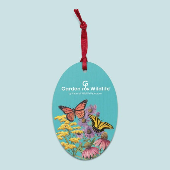 Garden for Wildlife Wooden Ornament - Blue Merch - Garden for Wildlife